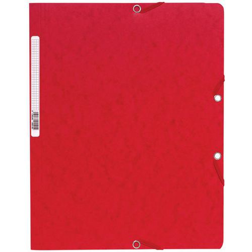 Chemise à lastique Sans Rabat Carte Lustrée 400gmÂ² A4 Rouge