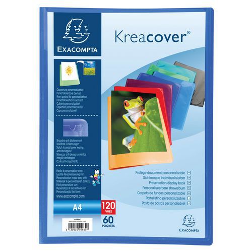 Set 8 Protège-documents Pp KreacoverÂ® 120 Vues A4 Assortis
