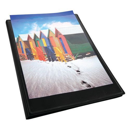 Protège-documents Noir Pp Semi Rigide KreacoverÂ® 60 Vues A4