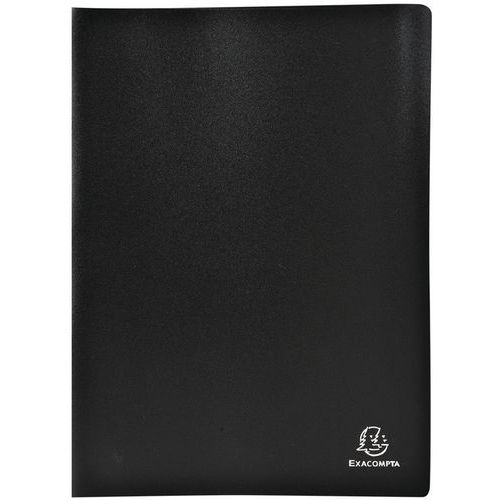 Protège-documents Noir Pp Souple Opaque 20 Vues A4
