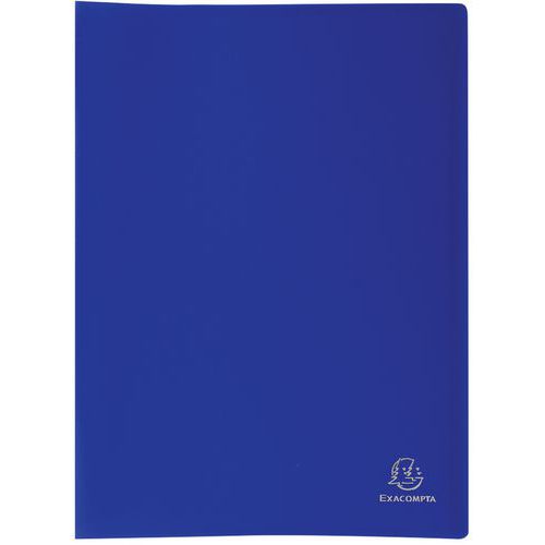 Protège-documents Bleu Pp Souple Pochettes Opaque 40 Vues A4