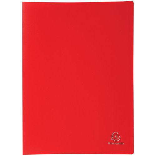Protège-document Rouge Pp Souple Pochettes Opaque 40 Vues A4