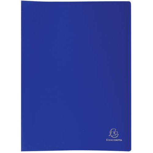 Protège-documents Bleu Pp Souple Pochettes Opaque 60 Vues A4