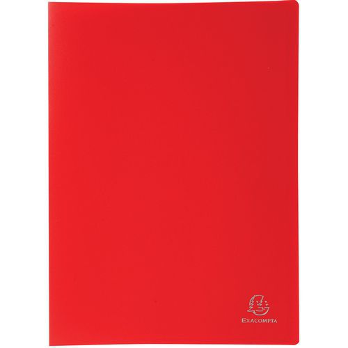 Protège-document Rouge Pp Souple Pochettes Opaque 80 Vues A4
