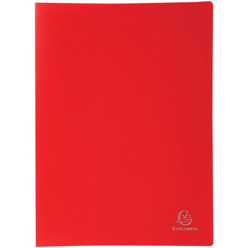Protège-document Rouge Pp Souple Pochette Opaque 100 Vues A4