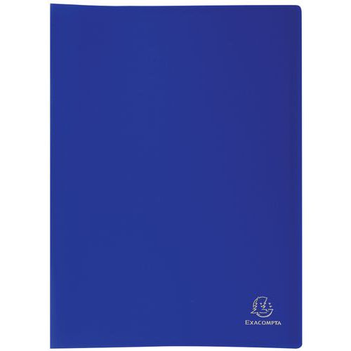 Protège-document Bleu Pp Souple Pochettes Opaque 100 Vues A4