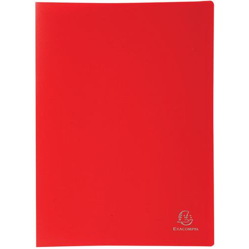 Protège-document Rouge Pp Souple Pochette Opaque 120 Vues A4