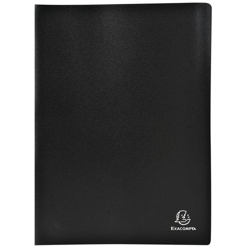 Protège-documents Pp Noir Souple Opaque 160 Vues A4