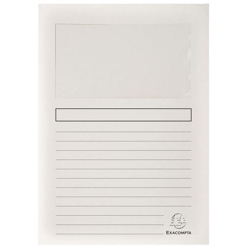 Set 100 Chemises à Fenêtre Super 160g/m2 22x31cm Assorties