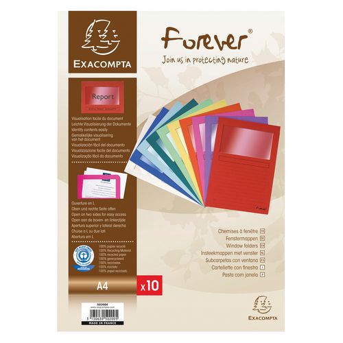 Set De 10 Chemises à Fenêtre Forever® - 22x31cm Assorties