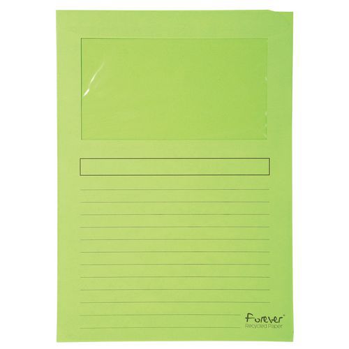 Paquet 25 Chemises à Fenêtre Forever 120g/mÂ² 22x31cm Tilleul