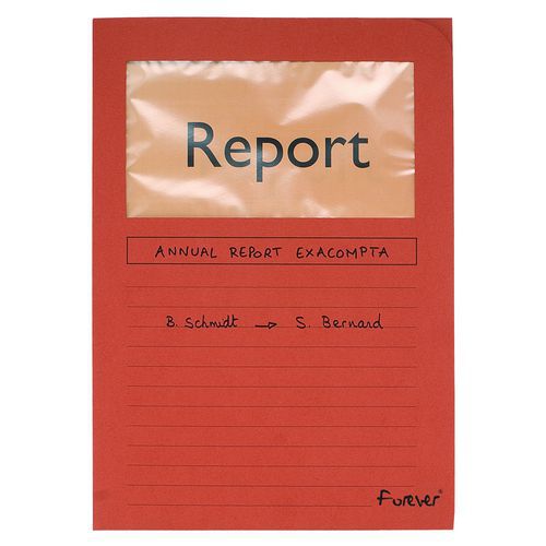 Paquet 25 Chemises à Fenêtre Forever 120g/mÂ² - 22x31cm Rouge