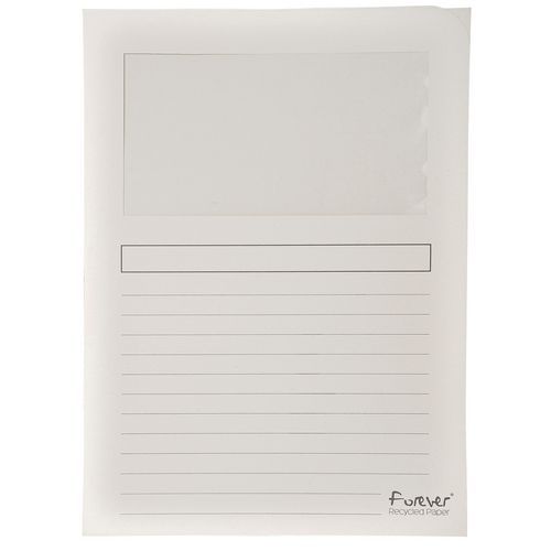 Paquet 25 Chemises à Fenêtre Forever 120g/mÂ² - 22x31cm Blanc