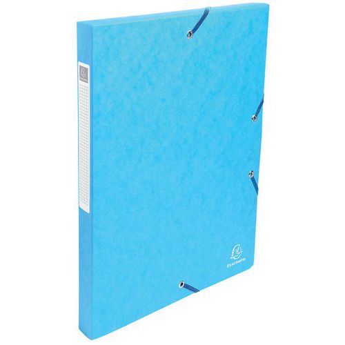 Boite Classement Exabox Dos 25mm Carte Lustrée A4 Turquoise