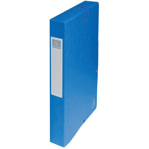 Boite De Classement Exabox Dos 40mm Carte Lustrée - A4 Bleu