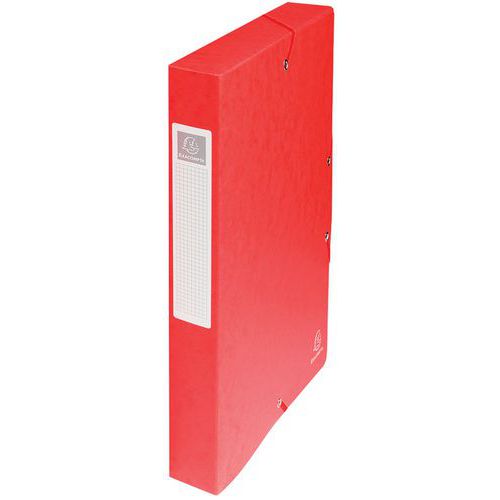 Boite De Classement Exabox Dos 40mm Carte Lustrée - A4 Rouge