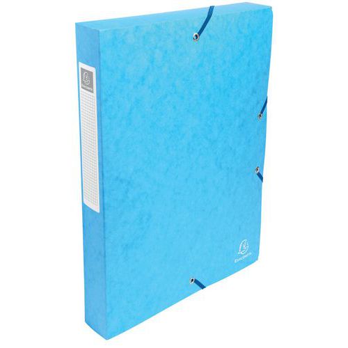 Boite Classement Exabox Dos 40mm Carte Lustrée A4 Turquoise