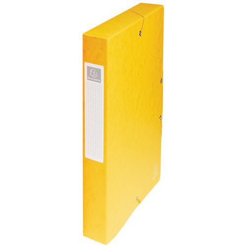 Boite De Classement Exabox Dos 40mm Carte Lustrée - A4 Jaune