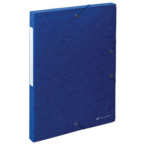 Boite Classement Exabox 25mm Carte Lustrée Scotten A4 Bleu