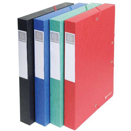 Set 10 Boîtes Exabox Dos 40mm Lustrée Scotten A4 Assorties