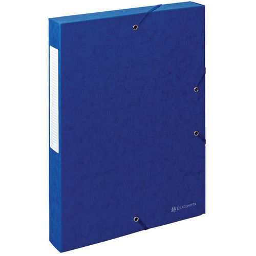 Boite Exabox Dos 40mm Carte Lustrée Scotten A4 Bleu