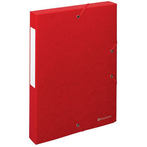 Boite Exabox Dos 40mm Carte Lustrée Scotten A4 Rouge