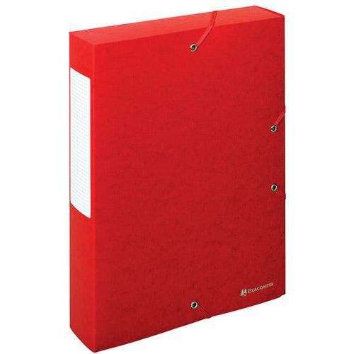 Boite Exabox Dos 60mm Carte Lustrée Scotten A4 Rouge