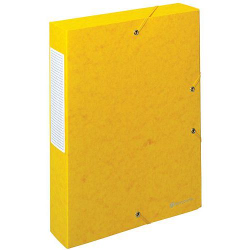 Boite Exabox Dos 60mm Carte Lustrée Scotten A4 Jaune