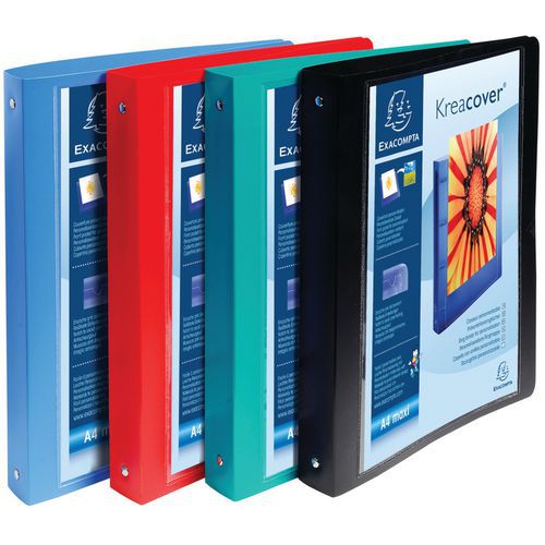 Set 5 Classeurs 4 Anneaux Pp 7/10e Krea A4 Maxi Assorties