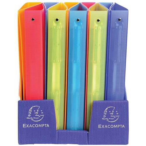 Set 15 Classeurs 4 Anneaux Pp 12/10e A4 Maxi Assortis