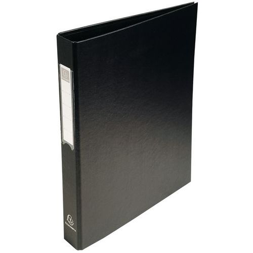 Classeur Rembordé Pp 4 Anneaux Ronds De 25mm Sur 3eme Noir