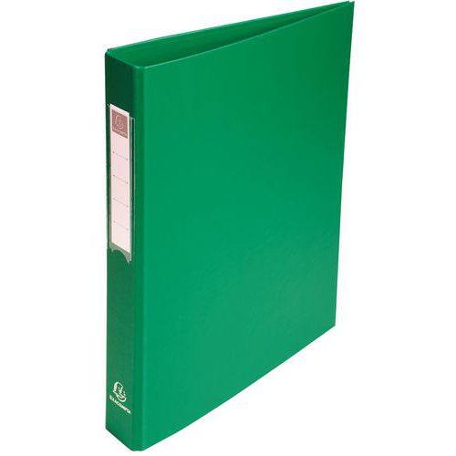 Classeur Rembordé Pp 4 Anneaux Ronds De 25mm Sur 3eme Vert