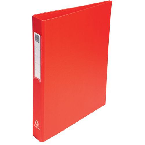 Classeur Rembordé Pp 4 Anneaux Ronds De 25mm Sur 3eme Rouge
