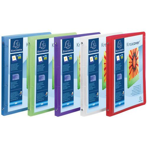 Set 5 Classeurs 4 Anneaux 15mm Pp 5/10e A4 Assortis