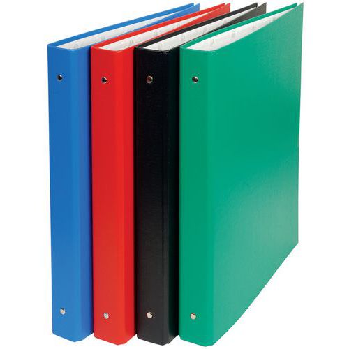 Set 10 Classeurs Pvc 4 Anneaux 30mm A4 Maxi 24x32cm Assortis