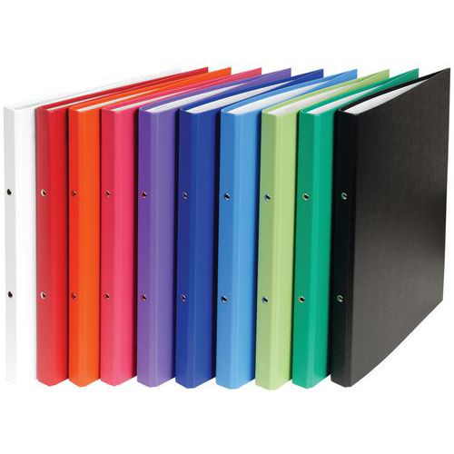 Set De 20 Classeurs Rembordé Pp 2 Anneaux 15mm A4 Assortis