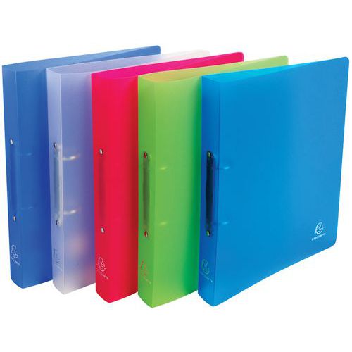 Set 10 Classeurs 2 Anneaux 30 Mm Pp A4 Maxi Assorties