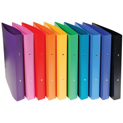 Set 20 Classeurs 2 Anneaux Pp Opaque A4 Maxi Assortis