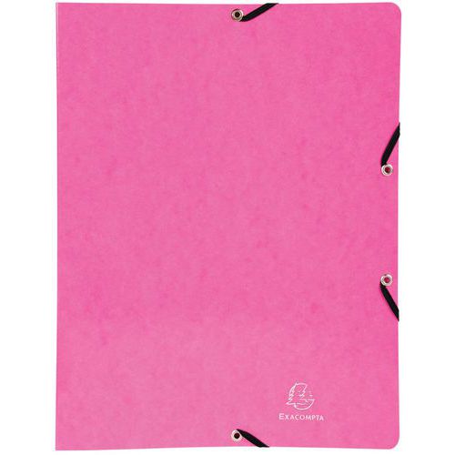 Classeur à lastiques 2 Anneaux 15mm Iderama A4 Rose