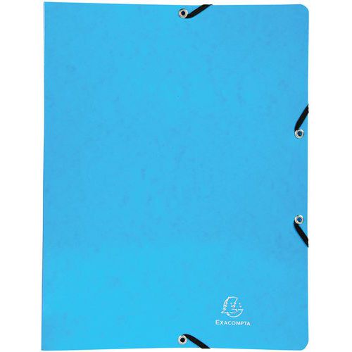 Classeur à lastiques 2 Anneaux 15mm Iderama A4 Bleu Clair