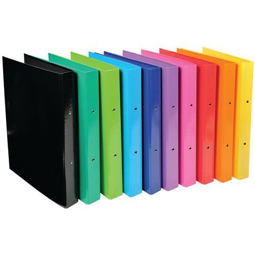 Set 10 Classeurs A4 2 Anneaux 30mm Iderama Assortis