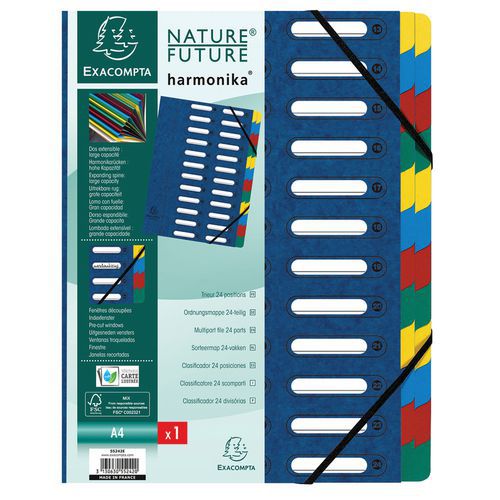 Trieur HarmonikaÂ® à Fenêtres 24 Compartiments Bleu