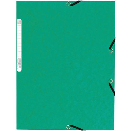 Chemise à lastique 3 Rabats Carte Lustrée 355gm² A4 Vert