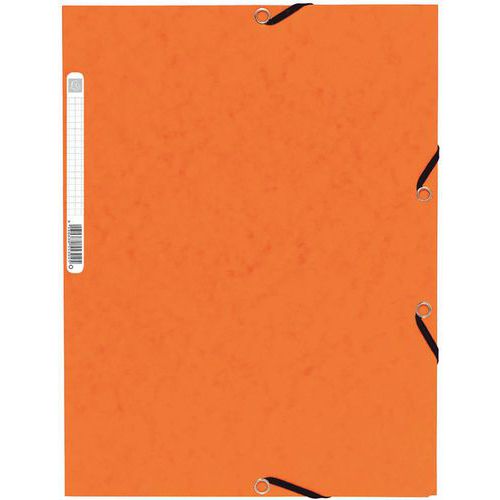 Chemise à lastique 3 Rabats Carte Lustrée 355gm² A4 Orange