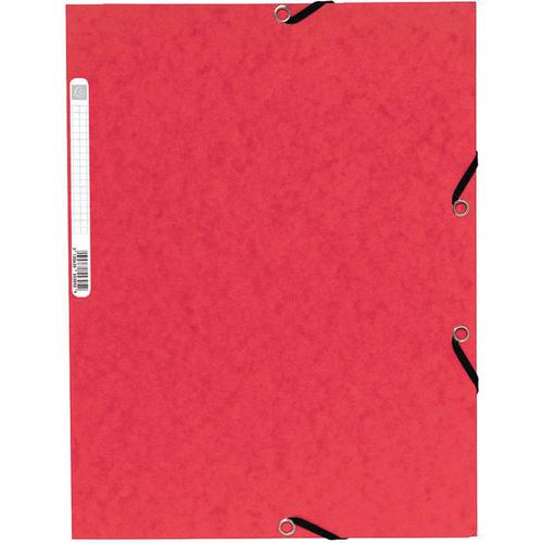 Chemise à lastique 3 Rabats Carte Lustrée 355gm² A4 Rouge