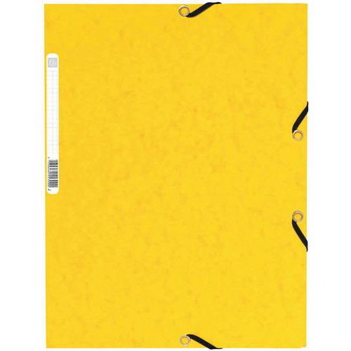 Chemise à lastique 3 Rabats Carte Lustrée 355gm² A4 Jaune
