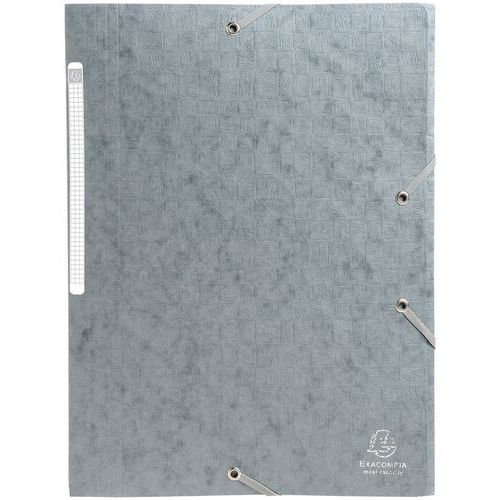 Chemises à lastiques Carte Lustrée 3 Rabats Monobloc Gris