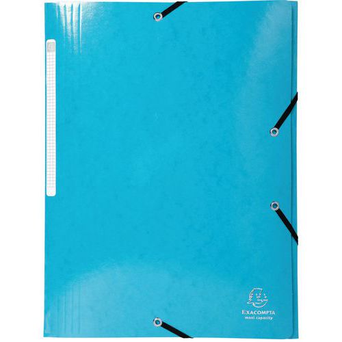 Chemise 3 Rabats Maxi Capacity 425gmÂ² Iderama A4 Bleu Clair