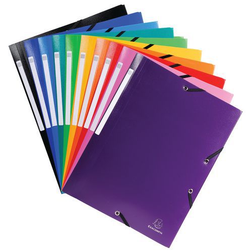 Set De 50 Chemises 3 Rabats Pp 5/10e Opaque A4 Assorties