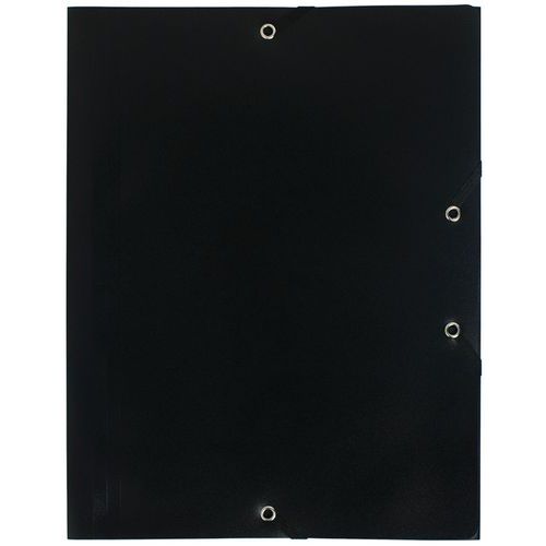 Chemise à lastique 3 Rabats Pp 4/10e Opaque Eco A4 Noir